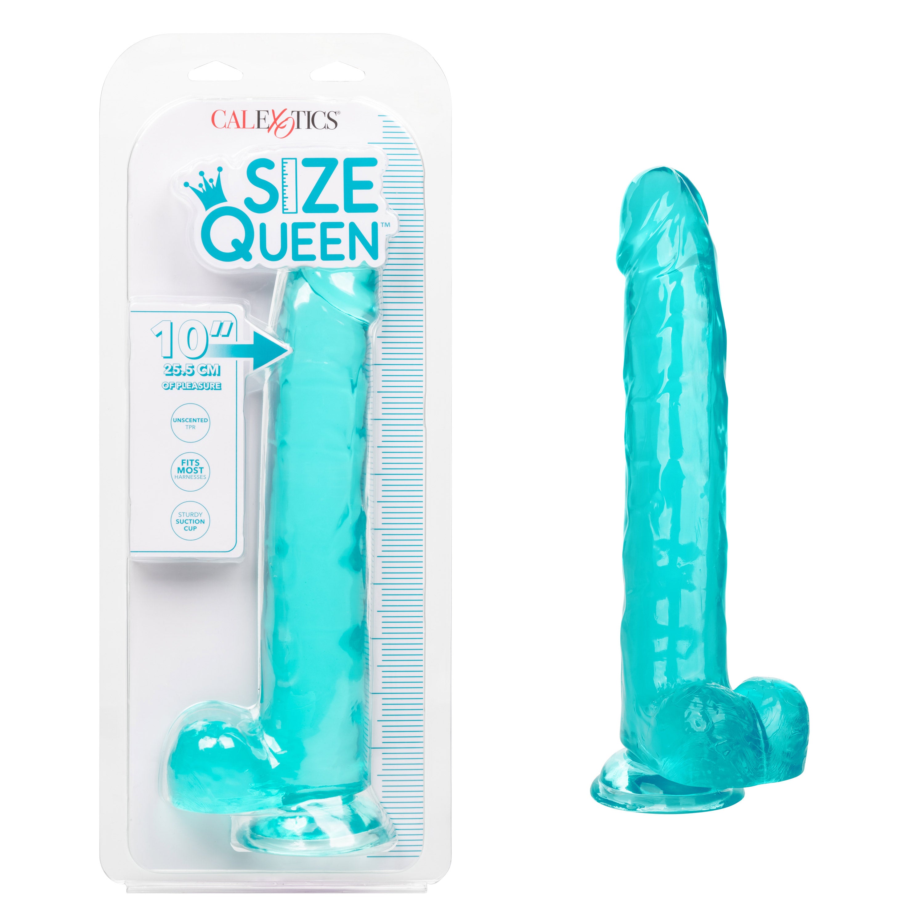 Size Queen 10 Inch Realistic Blue Dildo for Adult Intimacy Fun Dongs Big