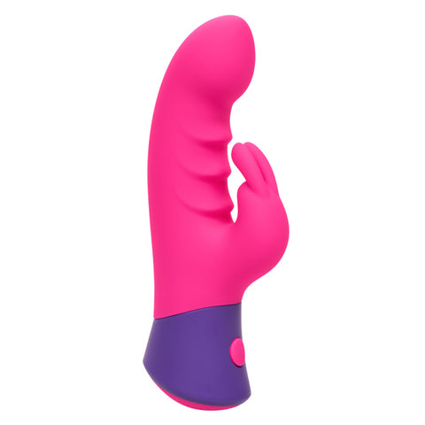 Rave Bunny Pink Silicone Dual-Action Massager with 10 Speeds USB Rechargeable Waterproof IPX7 VIBRATORS-RABBIT
