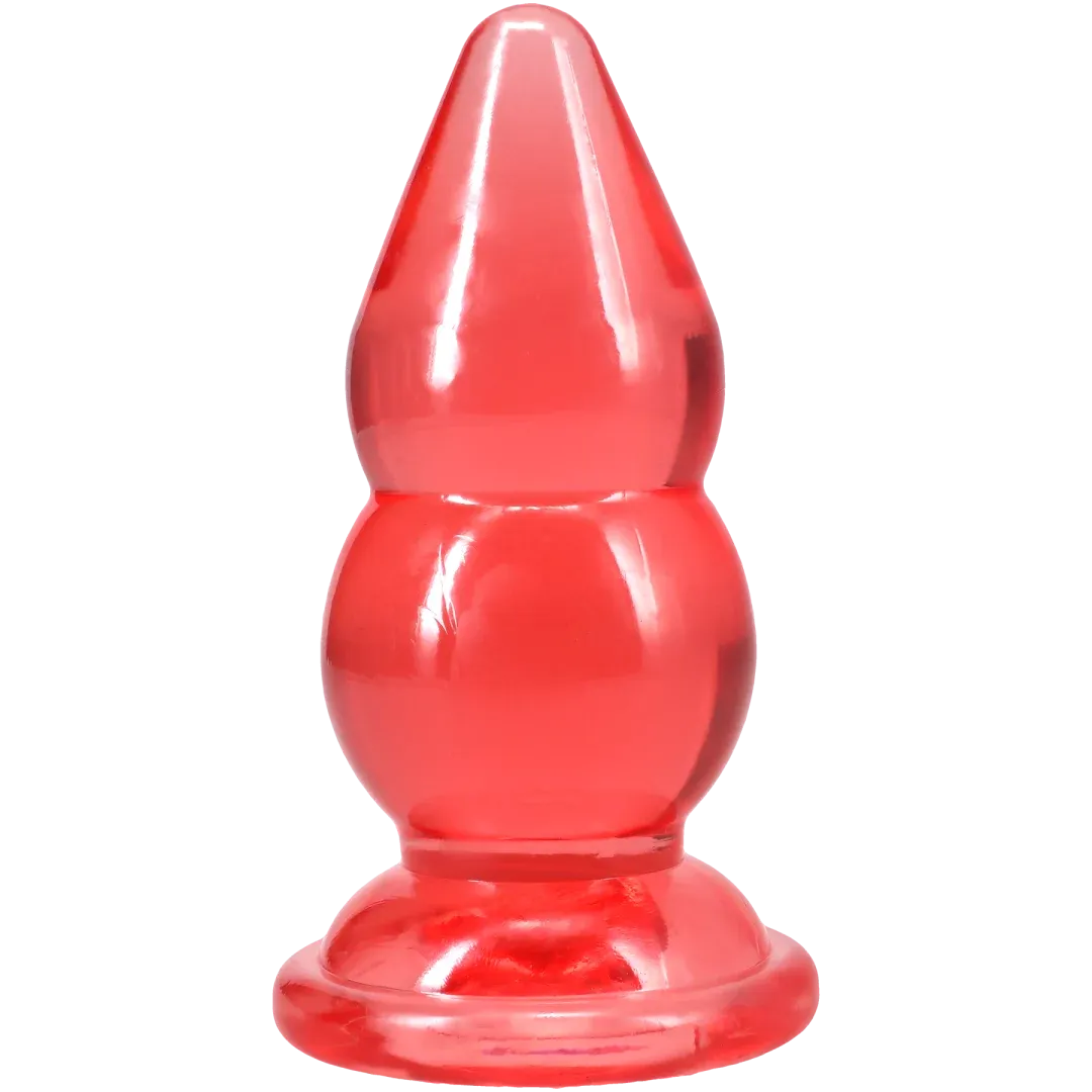 Crystal Jellies Double Pop Plug – Phthalate-Free Silicone 6 Inch Butt Plug > Anal Range > Butt Plugs