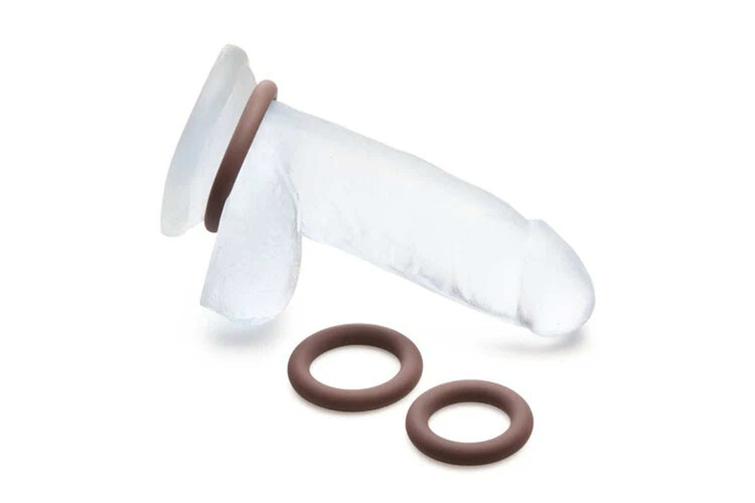 Jock Silicone Cock Ring Set Medium 3 Sizes Brown > Cock Ring > Sets