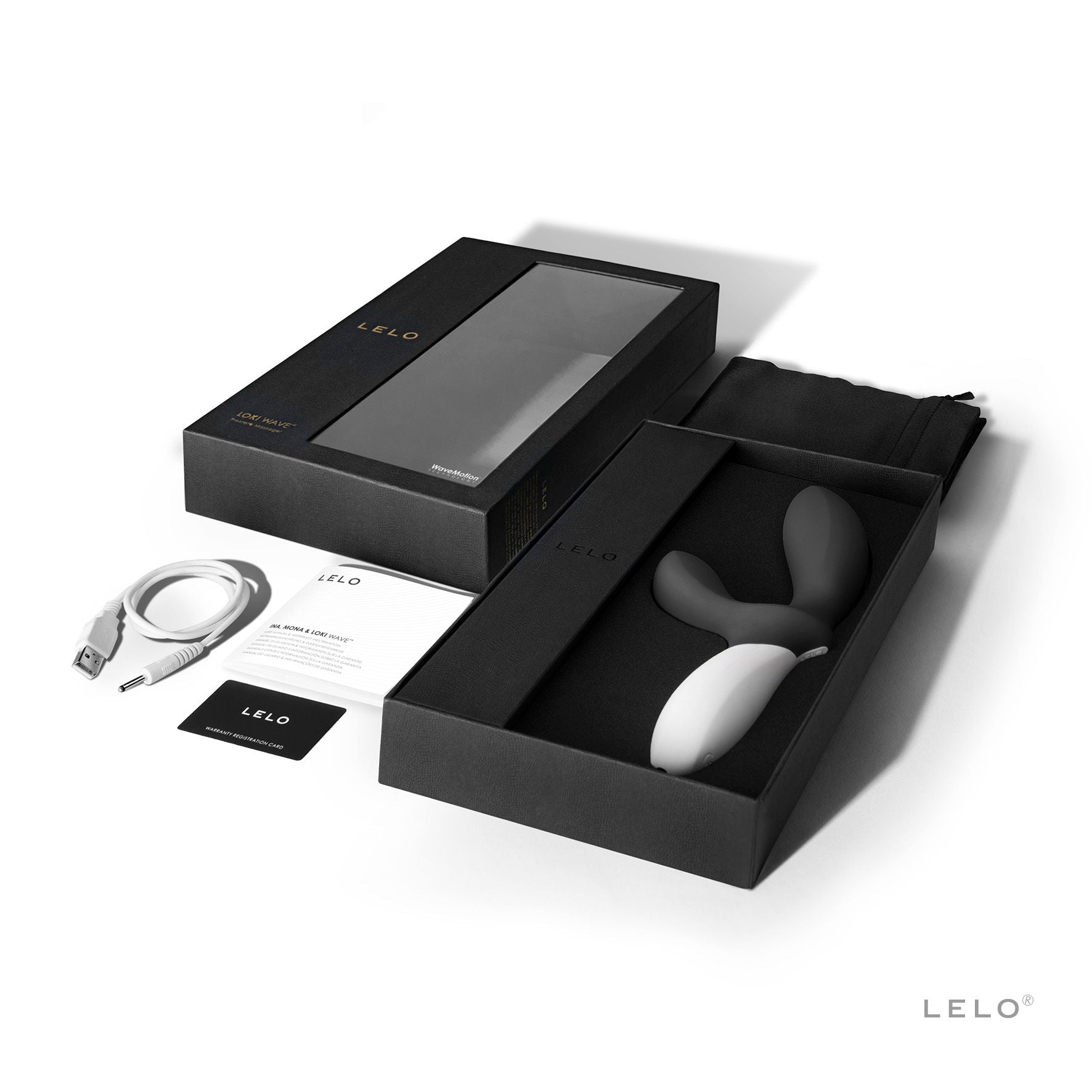 Lelo Loki Wave Obsidian Black Prostate Vibrator with Dual Motors Prostate Tools