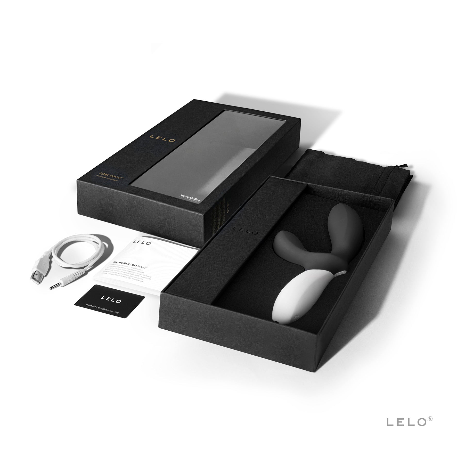Lelo Loki Wave Obsidian Black – Prostate Vibrator with Dual Motors > Anal Range > Prostate Plugs