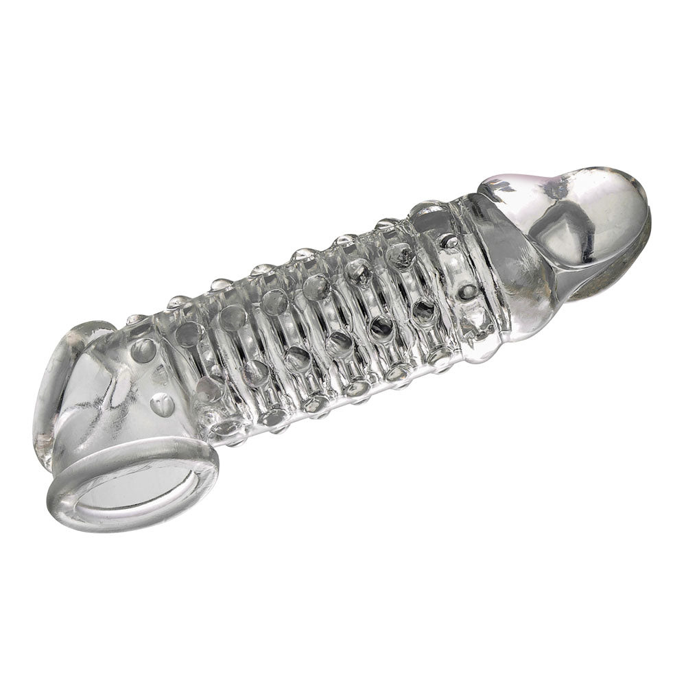 The 9s Toppers Open Ended Penis Extension Sleeve Clear SLEEVES