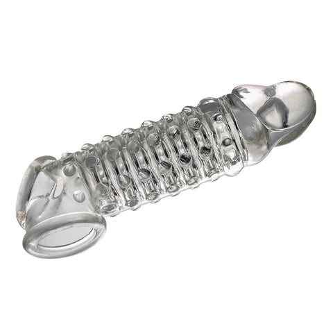 The 9s Toppers Open Ended Penis Extension Sleeve Clear SLEEVES