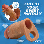 JOCK Enhancers 1 Inch Silicone Penis Enhancer with Ball Strap - Light, Medium or Dark > Sex Toys For Men > Penis Sleeves
