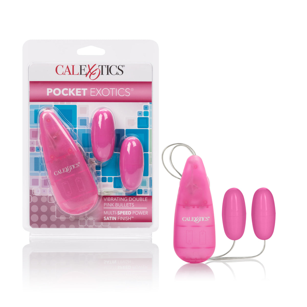 Pocket Exotics Double Pink Passion Vibrating Bullets Toy Pink BULLETS