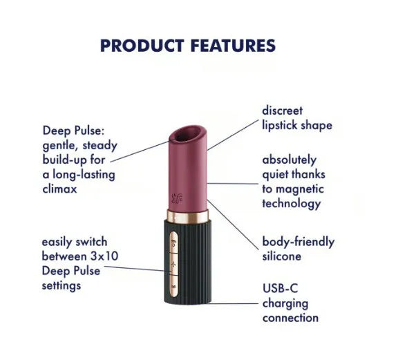 Deep Kiss – Discreet Pressure Wave Air Pulse Vibrator > Sex Toys For Ladies > Air Pulsation