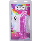 Crystal Jellies Curved Realistic Cock With Balls 8 Inch > Dildos > Realistic Dildos