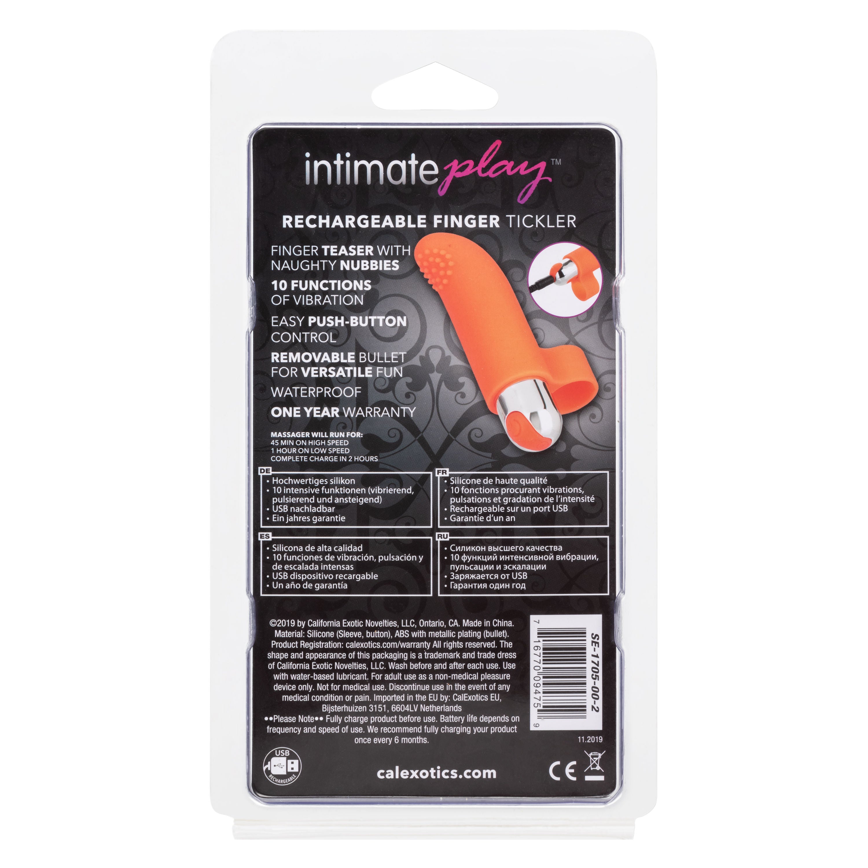 Intimate Play Rechargeable Finger Tickler Clitoral Vibrator BULLETS