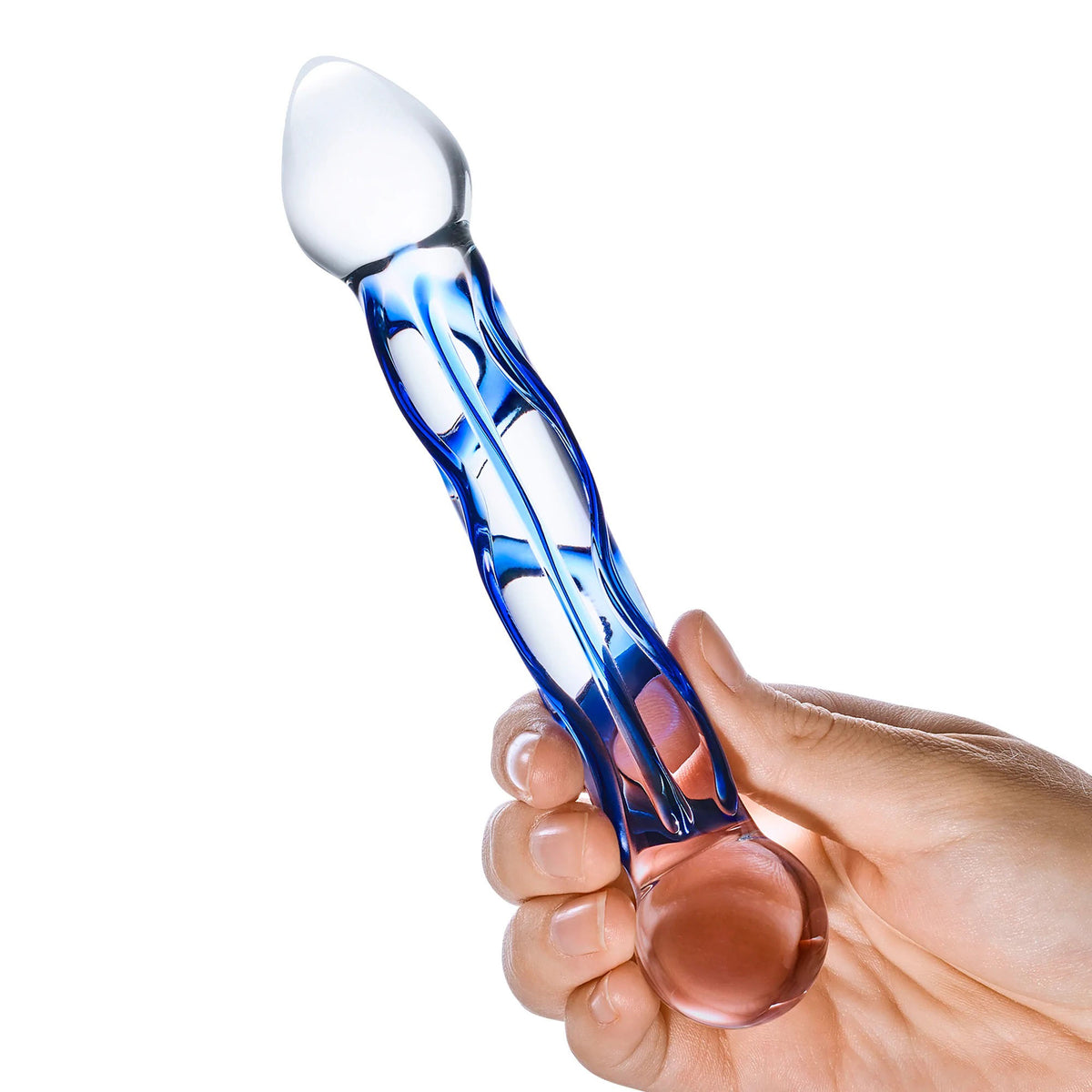 Electric Novelties Glass Dildo – 6.5 Inch Textured Full Tip Smooth Girth Adult Toy > Glass > Dildos