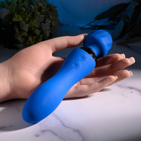 Blue Belle Double-Ended Vibrator with 7 Speeds USB Rechargeable Vibrators