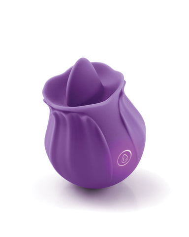 Inya The Kiss Purple Rechargeable Clitoral Tongue Vibrator Suction Stimulator