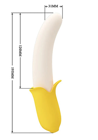 Pretty Love Banana Geek Yellow Silicone Vibrator with Modes Vibrators