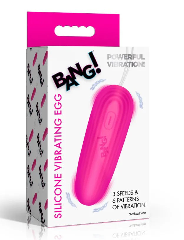 Bang! Silicone Vibrating Egg – Rechargeable Internal Vibrator Pink > Sex Toys For Ladies > Vibrating Eggs Main image