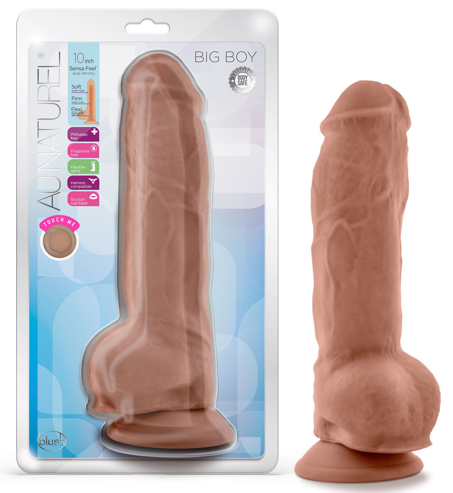 Au Naturel Big Boy 10 Inch Mocha Realistic Dildo Toy Dildos & Dongs