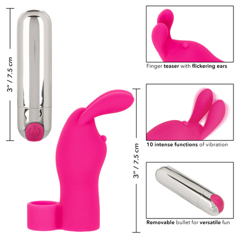 Intimate Play Pink Rechargeable Bunny Finger Vibrator Finger Stimulator
