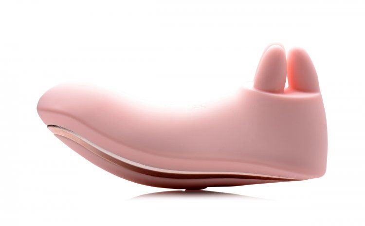 Rechargeable Pink Clitoral Vibrator with Three Sensual Ticklers Pink STIMULATORS