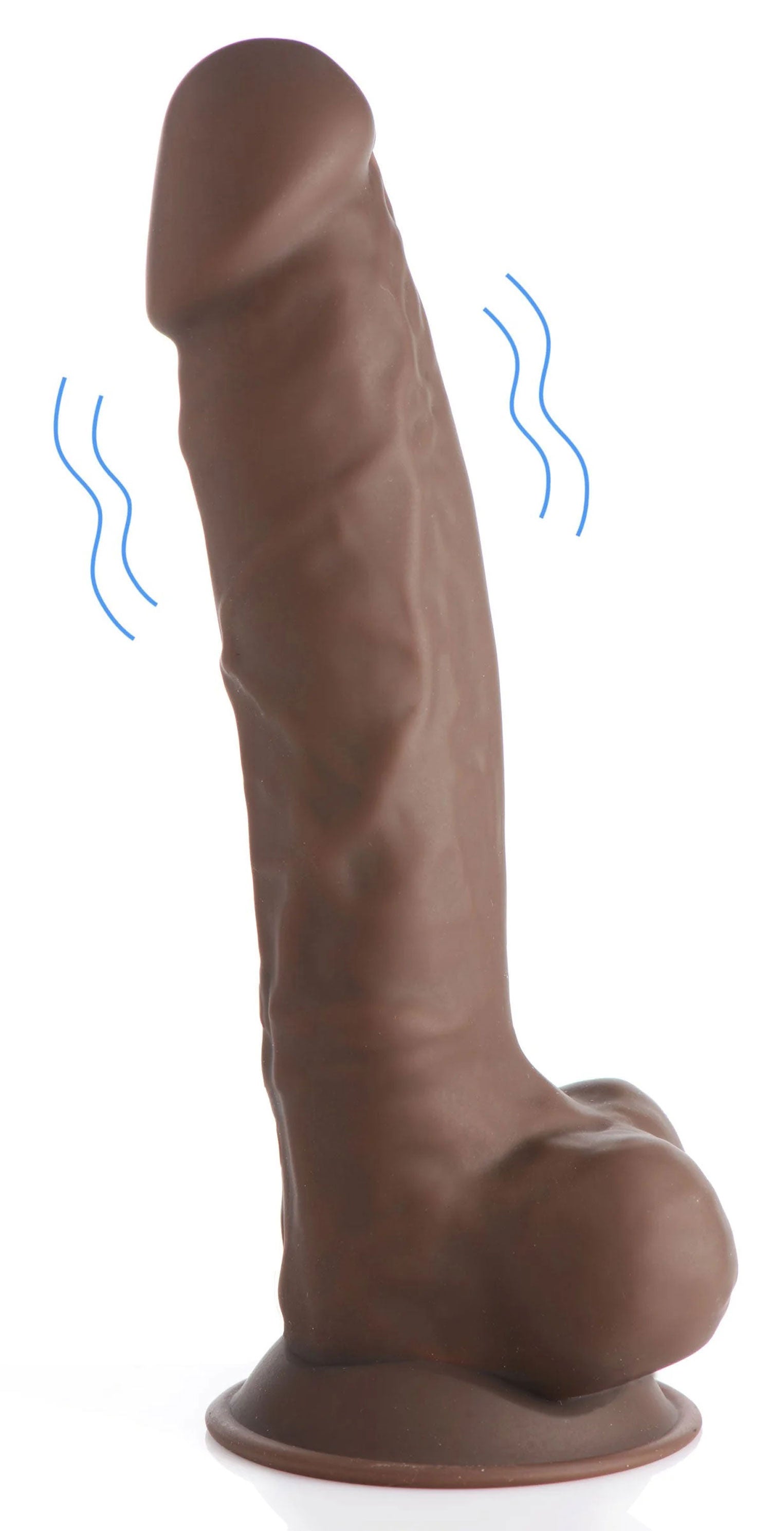 Fleshstixxx Bendable 8 Inch Vibrating Silicone Dildo Brown Brown Dongs Realistic