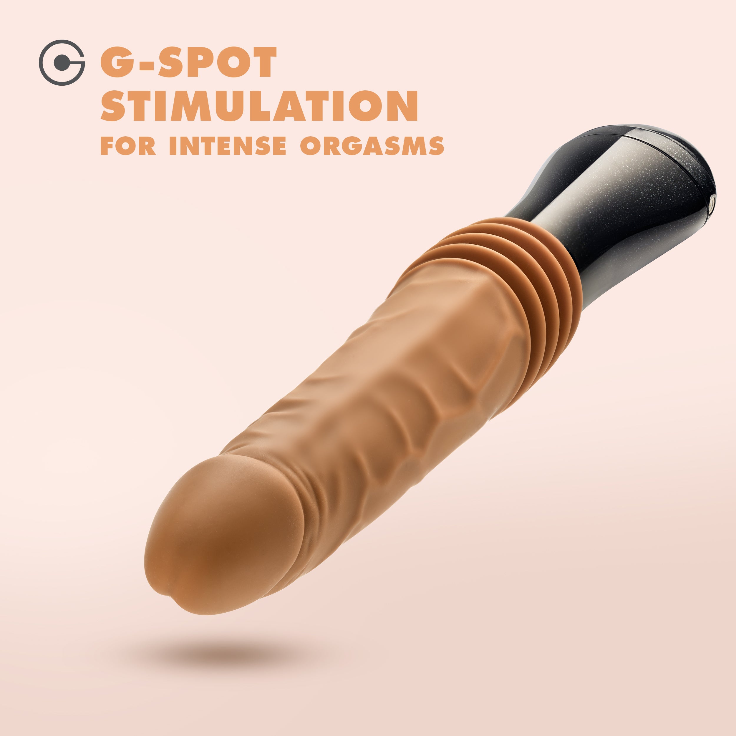 Dr. Arthur Realistic Silicone Vibrating Thrusting Dildo Tan DONGS Thrusting