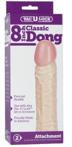 VacuLock Classic 8 Inch Dong Attachment For Strap On > Realistic Dildos and Vibes > Realistic Dildos
