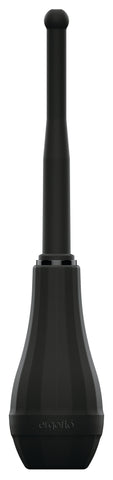 Ergoflo Director 8 Inch Silicone Flex-Tip Anal Douche Kit Black Douches
