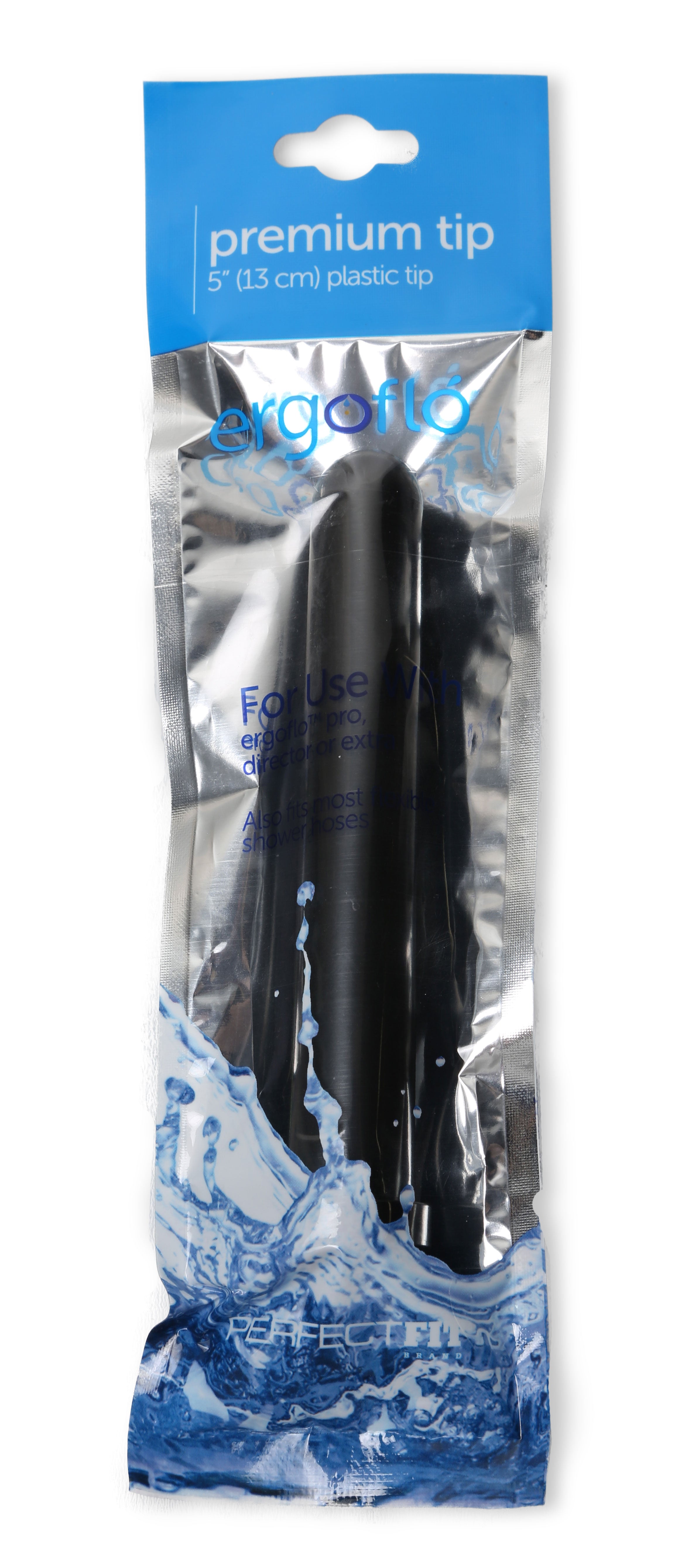 Ergoflo 13cm Plastic Nozzle for Flexible Shower Hoses Black > Essentials > Douches