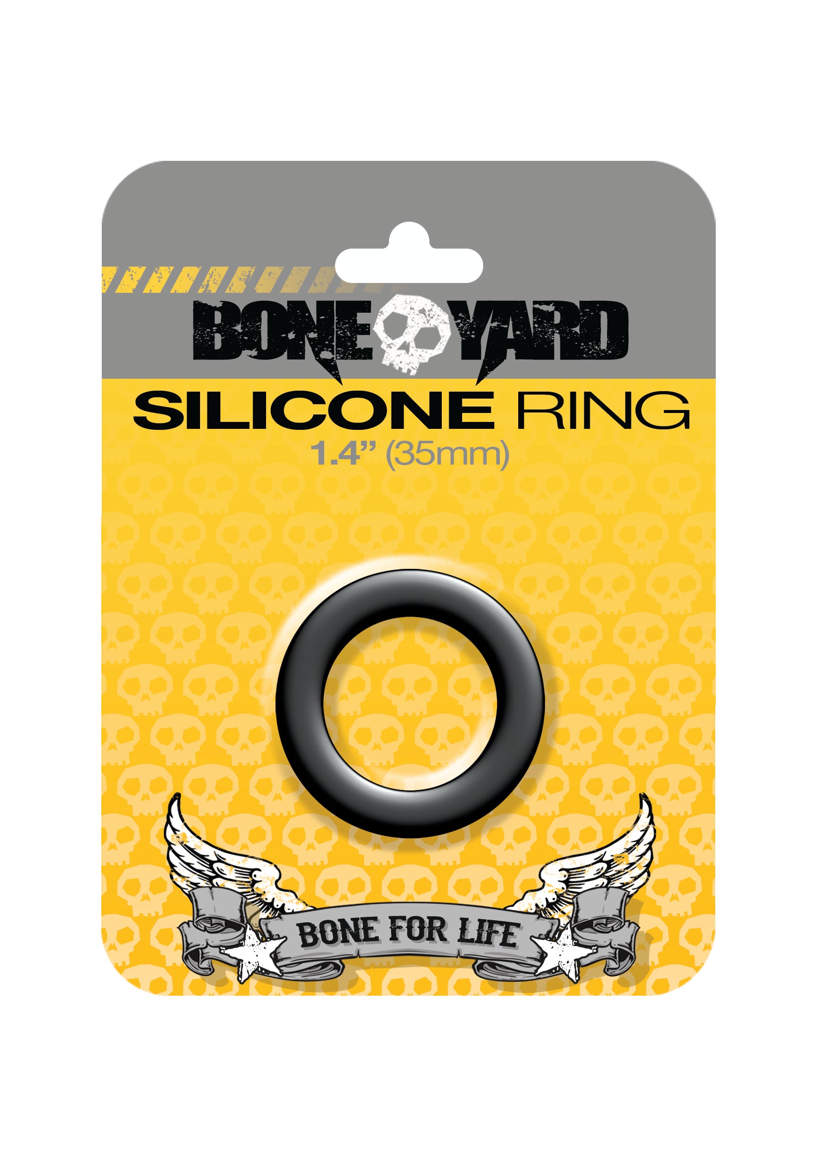 Boneyard Silicone Ring 35mm Black Adult Toy Cockrings