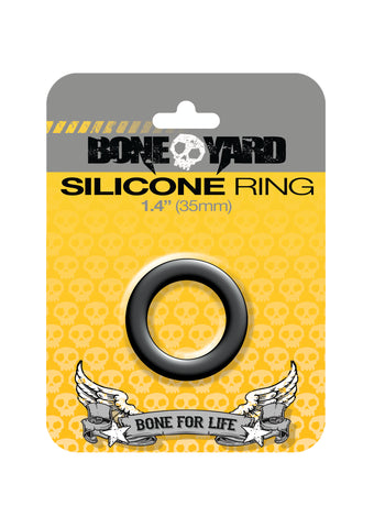 Boneyard Silicone Ring 35mm Black Adult Toy Cockrings