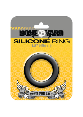 Boneyard Silicone Ring 45mm in Black - Comfortable and Durable Adult Sex Toy Cockrings