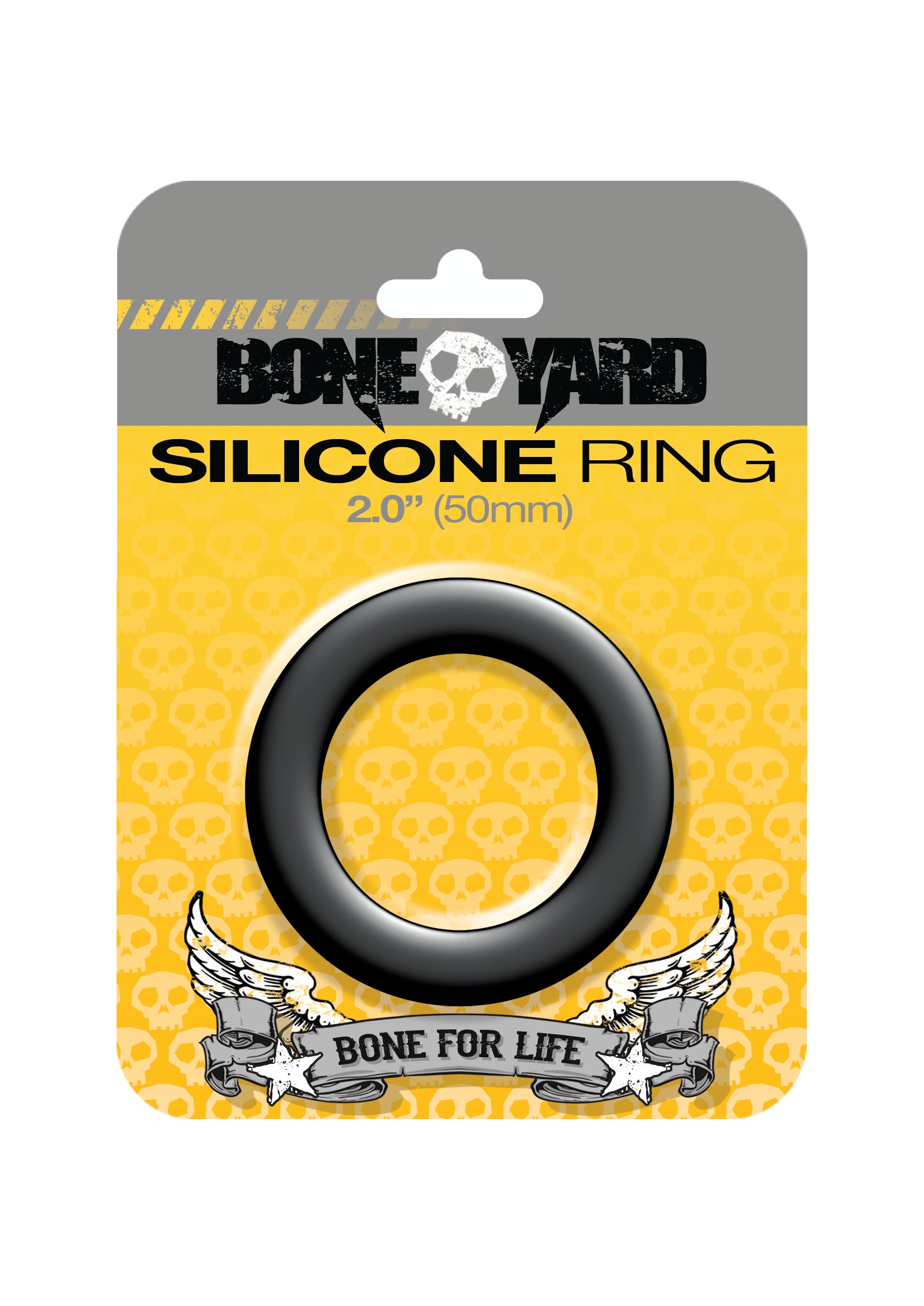 Boneyard Silicone Ring 50mm Black Adult Toy for Comfort and Durability Cockrings