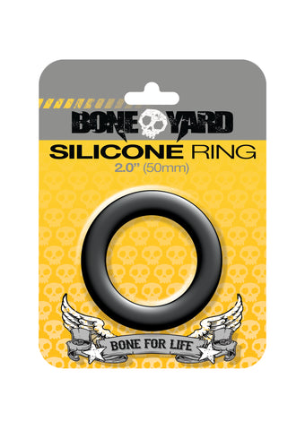 Boneyard Silicone Ring 50mm Black Adult Toy for Comfort and Durability Cockrings
