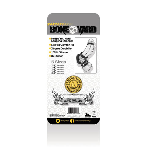 Boneyard Silicone Ring Five Piece Kit Black COCK RING Set