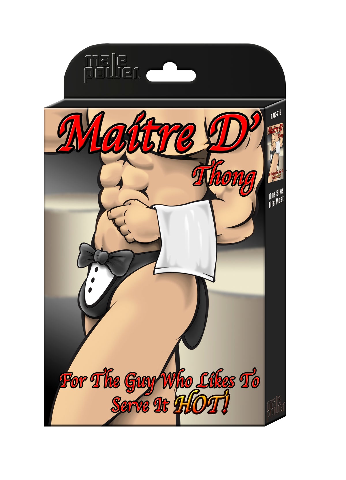 MaitreD Thong Novelty Men’s Lingerie with Tuxedo Design Black One Size > Clothes > Costumes > Mens