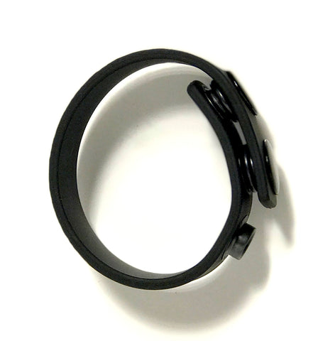 Boneyard Silicone Cock Strap - 3 Snap Ring - Black 8.25 Inch Cockrings
