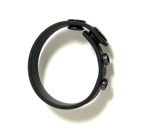 Boneyard Silicone Cock Strap - 3 Snap Ring - Black 8.25 Inch Cockrings