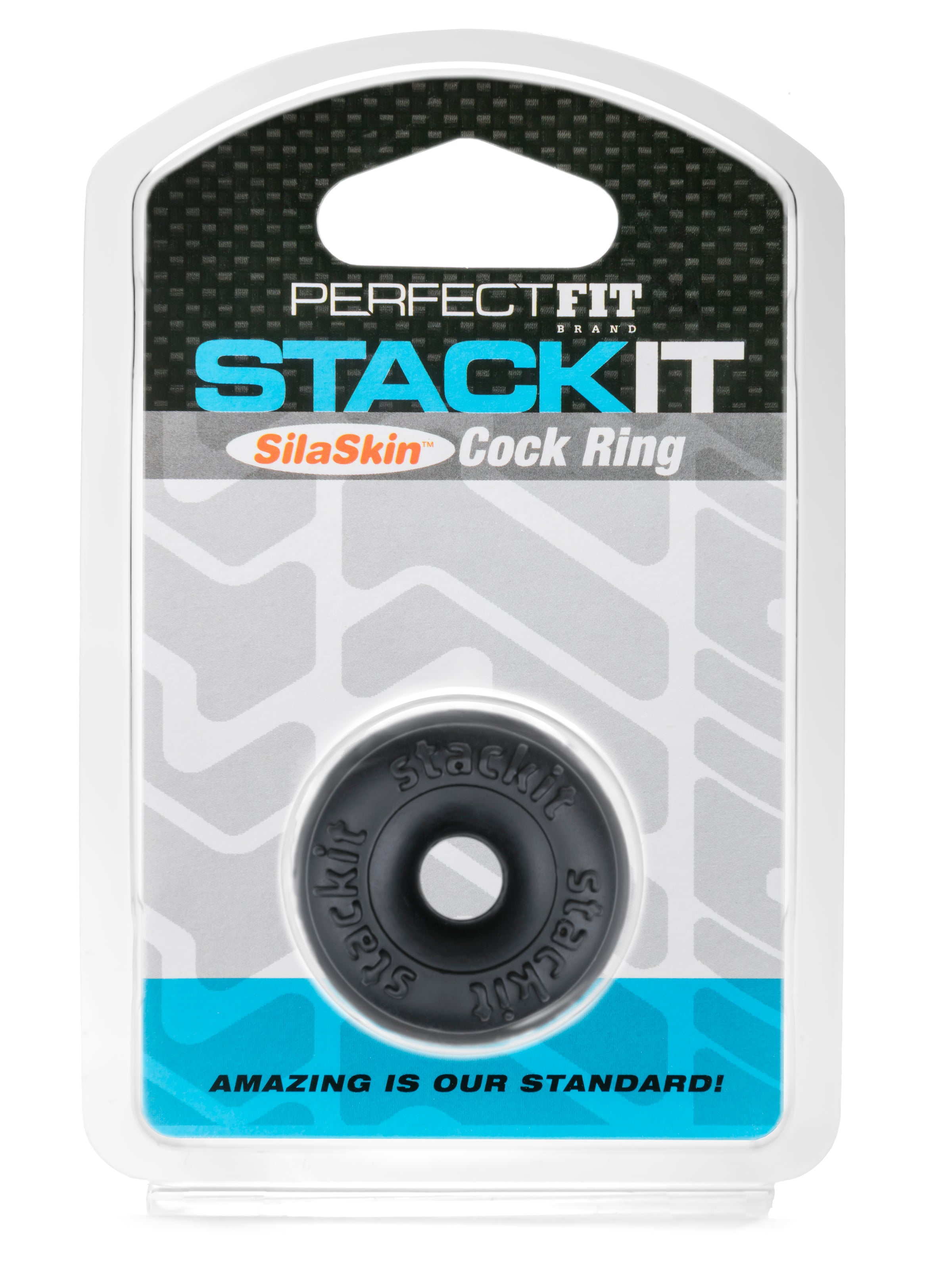 Stackit Bulge Enhancing Cock Ring Black > Cock Ring > Single