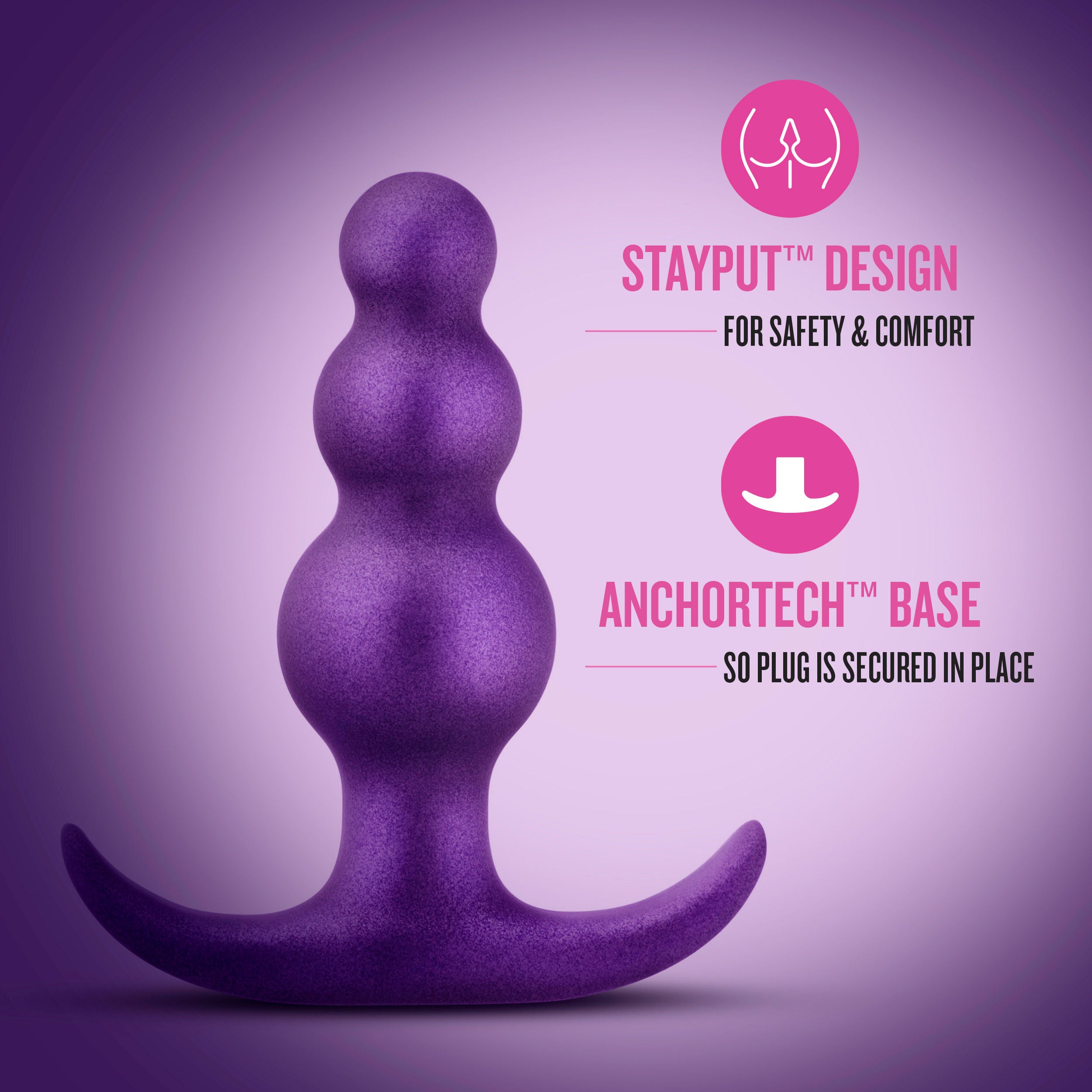 Anal Adventures Matrix Supernova Anal Plug in Galactic Purple Purple Butt Plugs