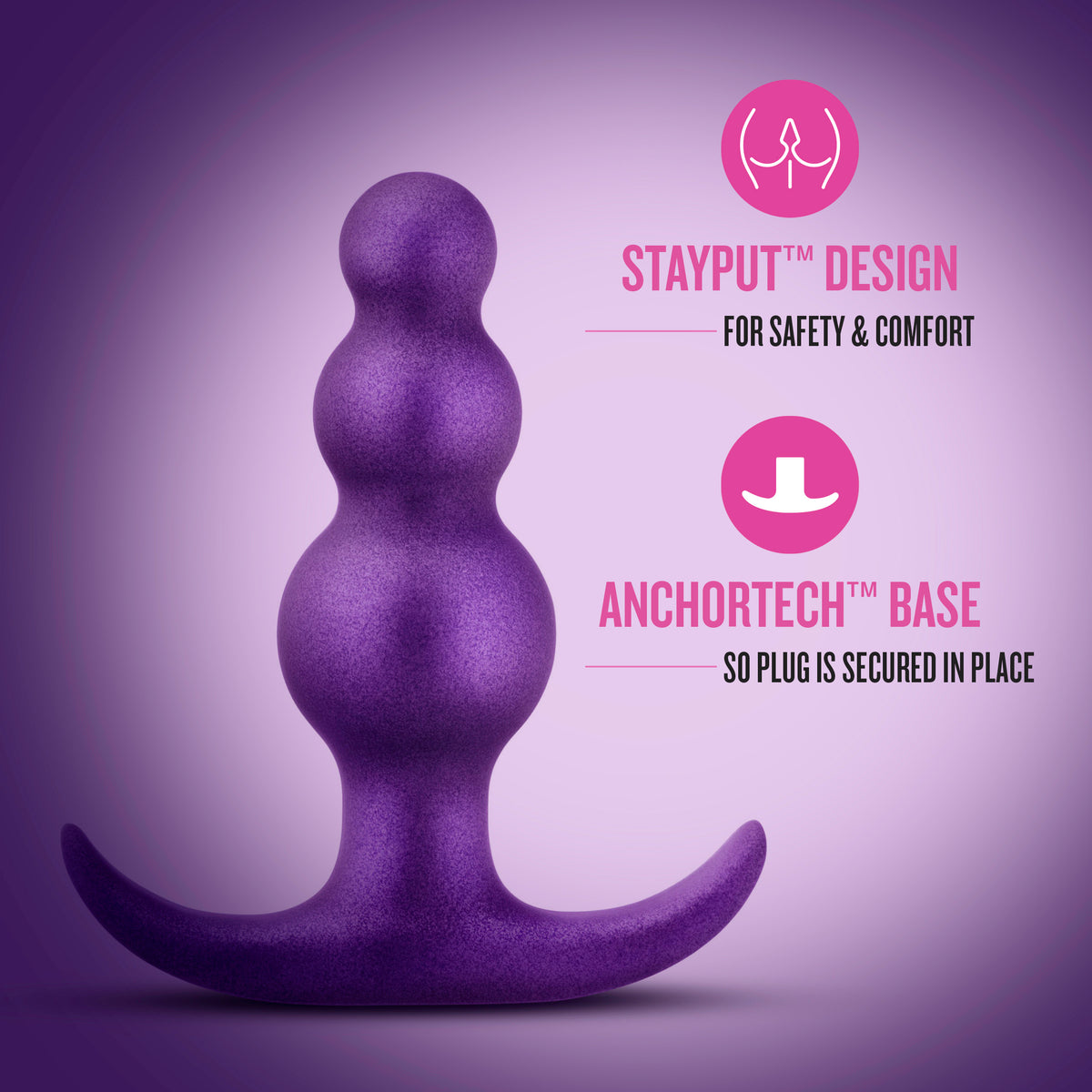 Anal Adventures Matrix Supernova 3 Inch Anal Plug in Galactic Purple Purple > Anal Range > Butt Plugs