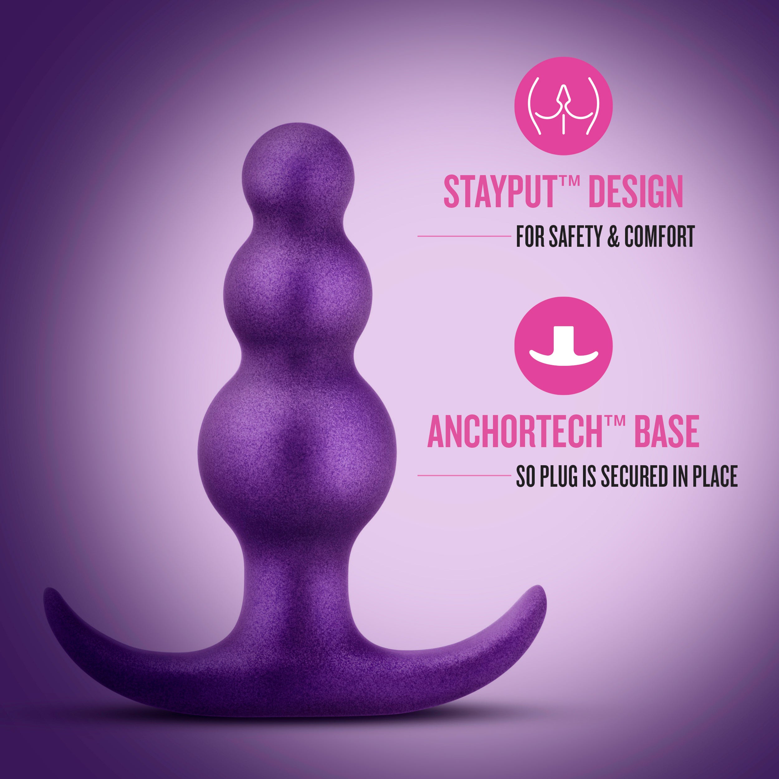 Anal Adventures Matrix Supernova 3 Inch Anal Plug in Galactic Purple Purple > Anal Range > Butt Plugs