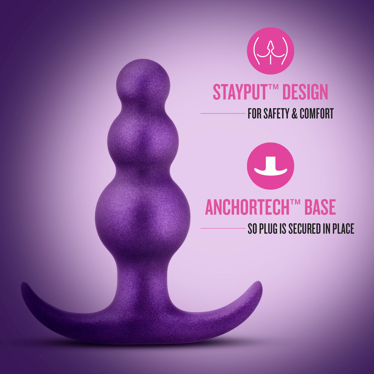 Anal Adventures Matrix Supernova Anal Plug in Galactic Purple Purple Butt Plugs