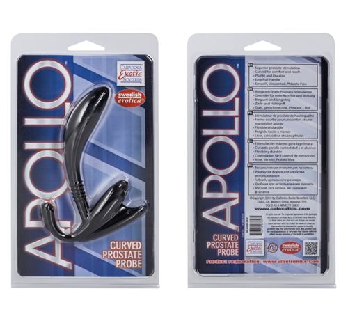 Apollo Curved Prostate Probe (Black) – Durable Pliable Prostate Probe > Anal Range > Prostate Plugs