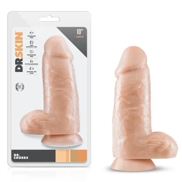 Dr. Skin Dr. Chubbs (Vanilla) – Realistic 6.75 Inch Insertable Vibrator > Dildos > Oversized Toys