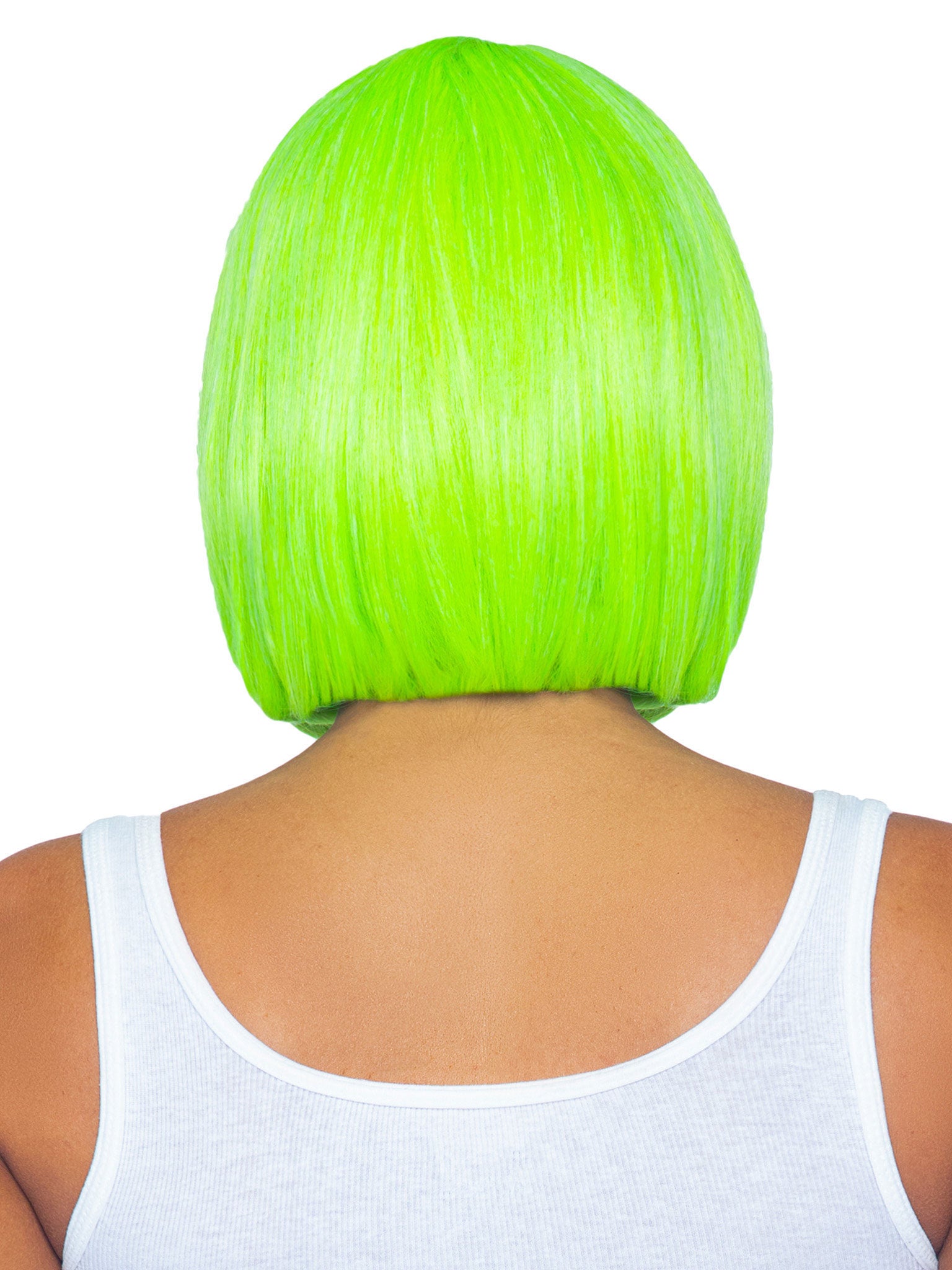 12 Inch Neon Green Short Bob Wig for Bold Festival Looks Secondary image
