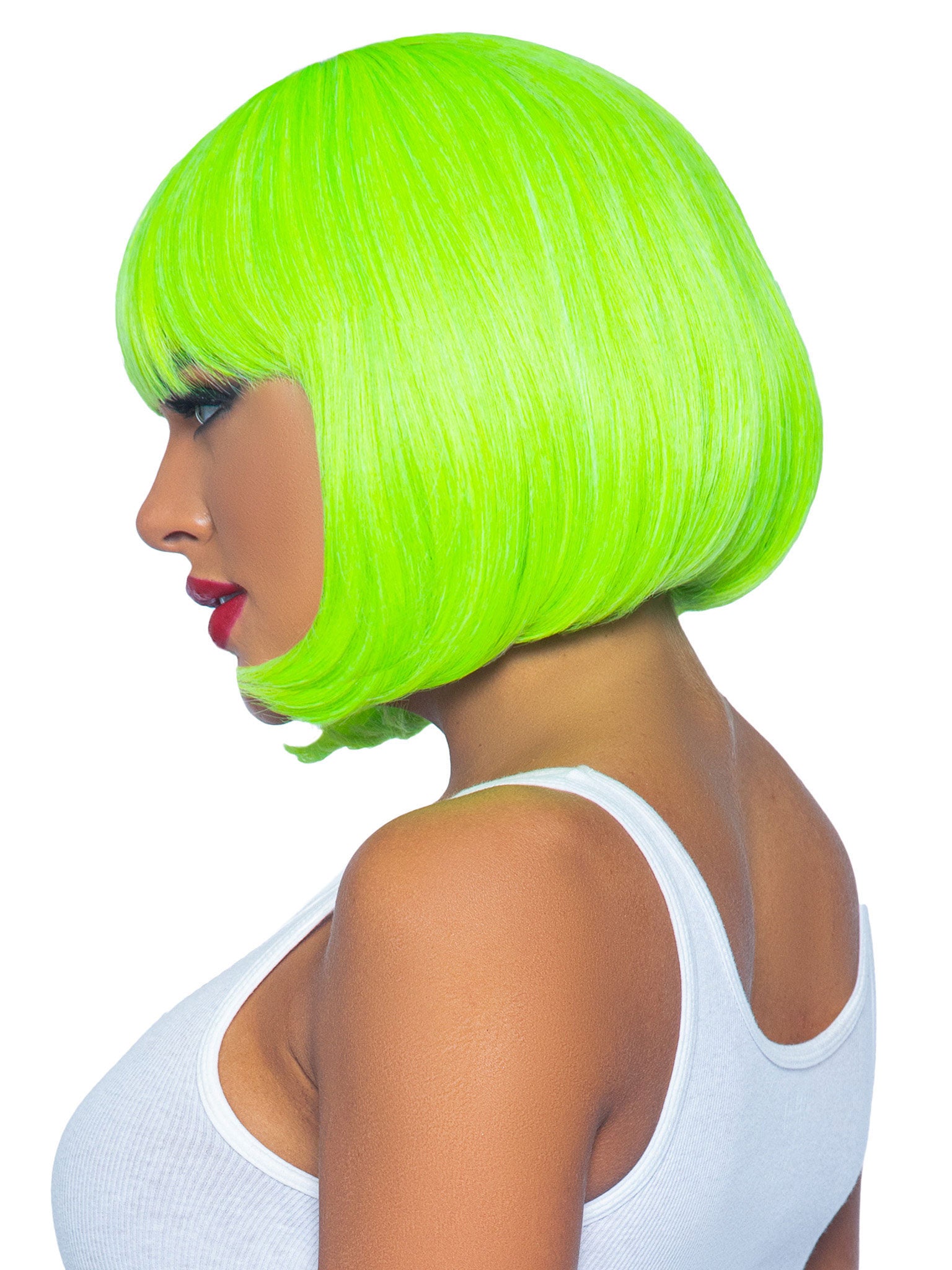 12 Inch Neon Green Short Bob Wig for Bold Festival Looks Wigs