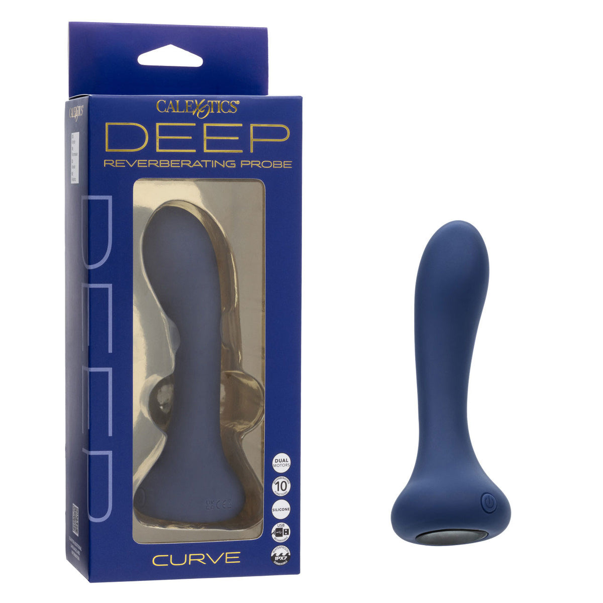 Deep Curve Blue Ergonomic 5" Anal Vibrator > Anal Range > Anal Probes
