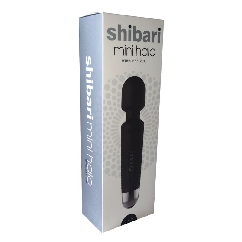 Shibari Mini Halo Wireless 20X Black Compact Wand Electric Massager
