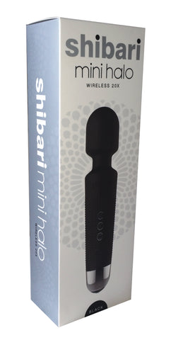 Shibari Mini Halo Wireless 20X Black Compact Wand Electric Massager