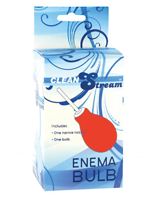 Clean Stream Red Enema Bulb Compact Travel Friendly Douches