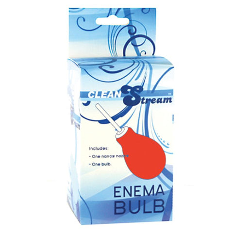 Clean Stream Red Enema Bulb Compact Travel Friendly Douches