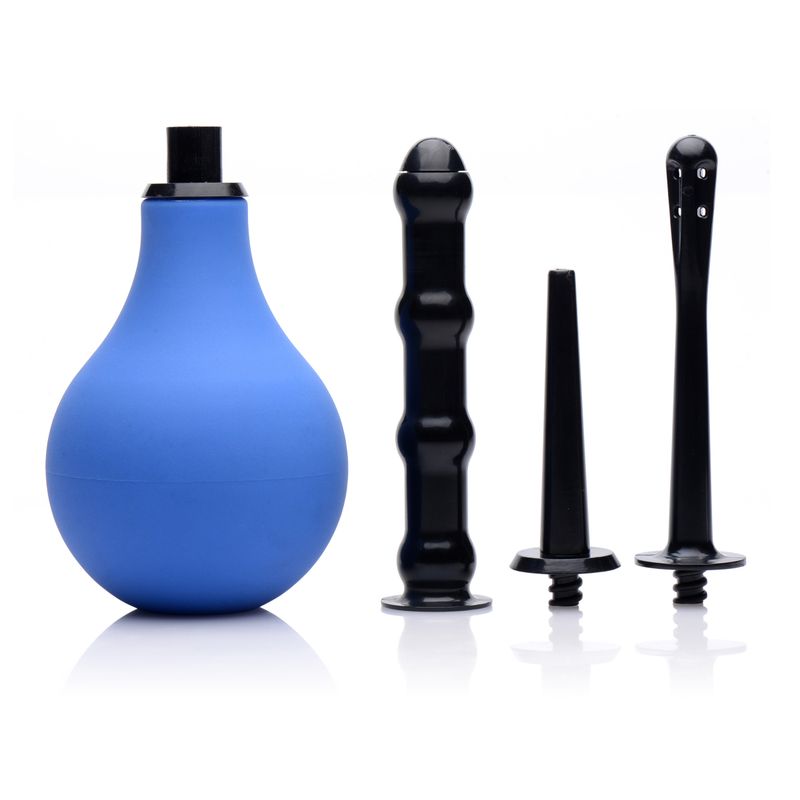 Premium One Way Valve Anal Douche Set with Three Nozzles Douches